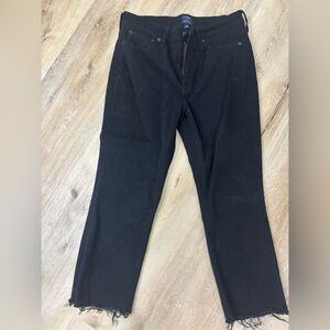 J. Crew Black Flare Crop Pants